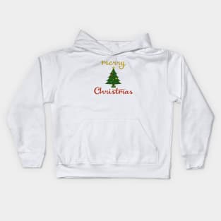 Merry Christmas+Tree Design Kids Hoodie